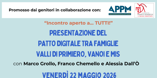 PATTI DIGITALI TRA FAMIGLIE - Primiero - Vanoi - Mis 