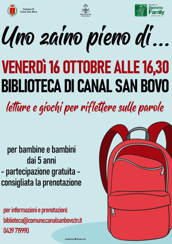 Uno zaino pieno di...