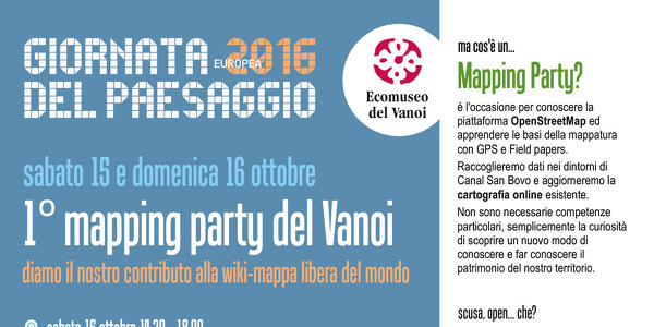 Mapping Party nel Vanoi