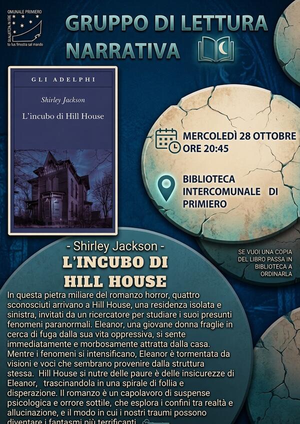 Incontro su "L'incubo di Hill House" di Shirley Jackson