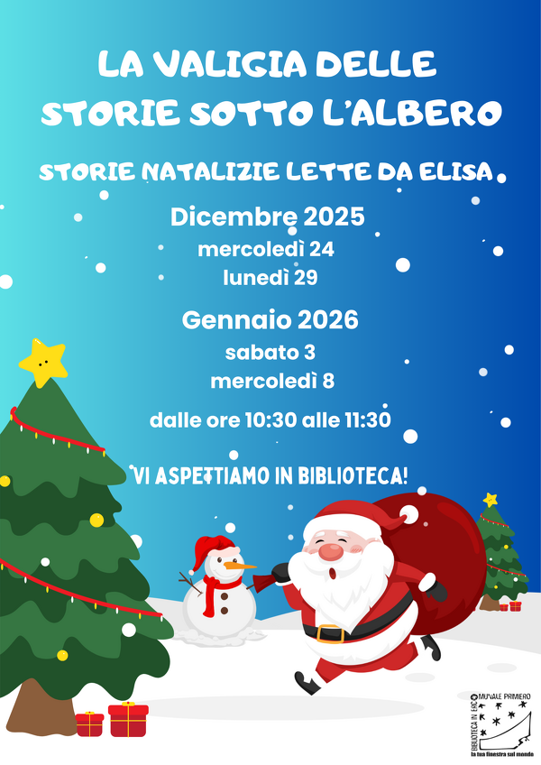 *La valigia delle storie sotto l'albero* -  Letture animate per bambine e bambini dai 4 agli 8 anni, accompagnati da mamma e papà
