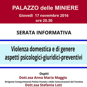 Serata informativa su violenza domestica e di genere 