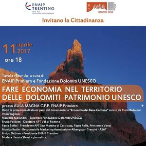 Fare economia nel territorio delle Dolomiti UNESCO